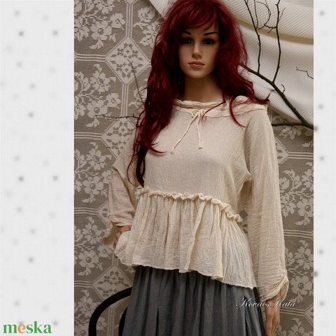 THALIA - lagenlook géz blúz / natúr - ruha & divat - női ruha - blúz - Meska.hu THALIA - lagenlook géz blúz / natúr - ruha & divat - női ruha - blúz - Meska.hu