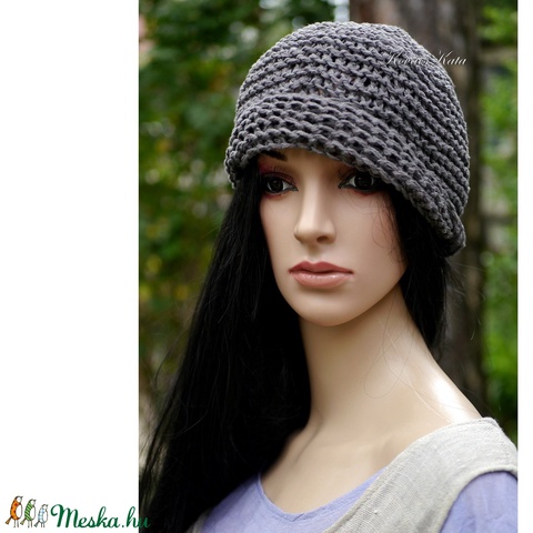 BEANIE/szürke - trendi kézzel kötött len-pamut sapka - ruha & divat - sál, sapka, kendő - sapka - Meska.hu BEANIE/szürke - trendi kézzel kötött len-pamut sapka - ruha & divat - sál, sapka, kendő - sapka - Meska.hu