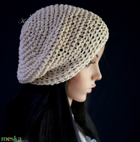 BEANIE/nyers - trendi kézzel kötött len-pamut sapka BELLE - ruha & divat - sál, sapka, kendő - sapka - Meska.hu BEANIE/nyers - trendi kézzel kötött len-pamut sapka BELLE - ruha & divat - sál, sapka, kendő - sapka - Meska.hu