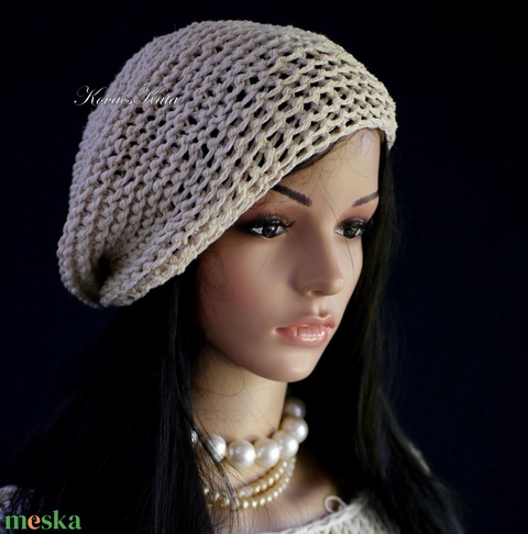 BEANIE/nyers - trendi kézzel kötött len-pamut sapka BELLE - ruha & divat - sál, sapka, kendő - sapka - Meska.hu BEANIE/nyers - trendi kézzel kötött len-pamut sapka BELLE - ruha & divat - sál, sapka, kendő - sapka - Meska.hu