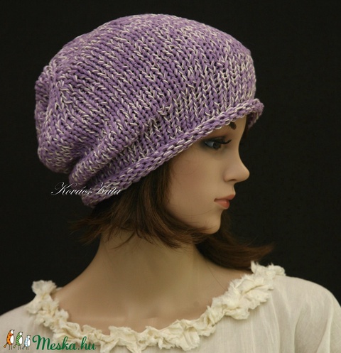 BEANIE/lila - trendi kézzel kötött pamut sapka - ruha & divat - sál, sapka, kendő - sapka - Meska.hu BEANIE/lila - trendi kézzel kötött pamut sapka - ruha & divat - sál, sapka, kendő - sapka - Meska.hu