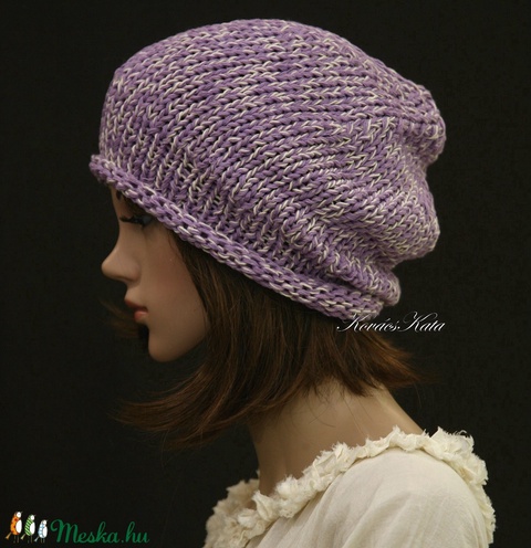 BEANIE/lila - trendi kézzel kötött pamut sapka - ruha & divat - sál, sapka, kendő - sapka - Meska.hu BEANIE/lila - trendi kézzel kötött pamut sapka - ruha & divat - sál, sapka, kendő - sapka - Meska.hu