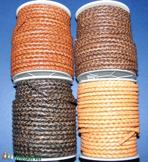 Fonott bőrszíj - 5 mm (7. minta/0,5 m) - natúr (antik) - - Meska.hu Fonott bőrszíj - 5 mm (7. minta/0,5 m) - natúr (antik) - - Meska.hu