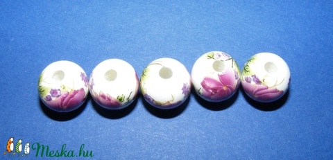 Porcelángyöngy-11 ( 12 mm/5 db) - gyöngy, ékszerkellék - Meska.hu Porcelángyöngy-11 ( 12 mm/5 db) - gyöngy, ékszerkellék - Meska.hu