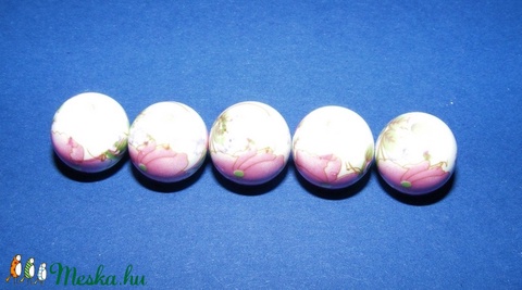 Porcelángyöngy-12 ( 12 mm/5 db) - gyöngy, ékszerkellék - Meska.hu Porcelángyöngy-12 ( 12 mm/5 db) - gyöngy, ékszerkellék - Meska.hu