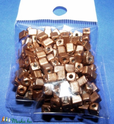 Szögletes gyöngy (14. minta/15 g) - metál bronz - gyöngy, ékszerkellék - Meska.hu Szögletes gyöngy (14. minta/15 g) - metál bronz - gyöngy, ékszerkellék - Meska.hu