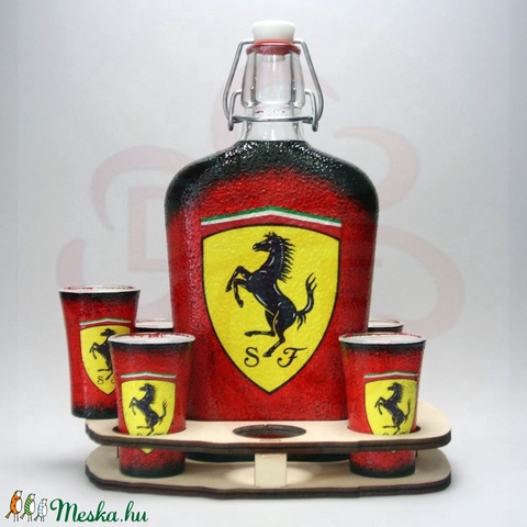 FERRARI pálinkás készlet ferrari szurkolóknak - otthon & lakás - konyhafelszerelés - pohár - Meska.hu FERRARI pálinkás készlet ferrari szurkolóknak - otthon & lakás - konyhafelszerelés - pohár - Meska.hu