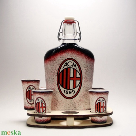 AC MILAN pálinkás készlet ; futball szurkolóknak - otthon & lakás - konyhafelszerelés - pohár - Meska.hu AC MILAN pálinkás készlet ; futball szurkolóknak - otthon & lakás - konyhafelszerelés - pohár - Meska.hu