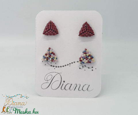 Ear candy fülbevaló szett - Bordó és tarka - ékszer - fülbevaló - pötty fülbevaló - Meska.hu Ear candy fülbevaló szett - Bordó és tarka - ékszer - fülbevaló - pötty fülbevaló - Meska.hu