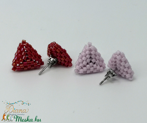 Ear candy fülbevaló szett - Bordó és halvány rózsaszín - ékszer - fülbevaló - pötty fülbevaló - Meska.hu Ear candy fülbevaló szett - Bordó és halvány rózsaszín - ékszer - fülbevaló - pötty fülbevaló - Meska.hu