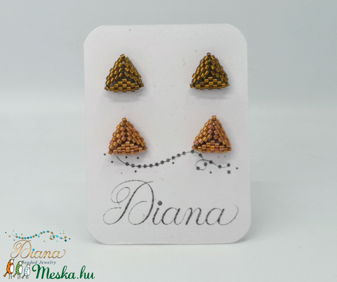 Ear candy fülbevaló szett - Csokoládé és bronz - ékszer - fülbevaló - pötty fülbevaló - Meska.hu Ear candy fülbevaló szett - Csokoládé és bronz - ékszer - fülbevaló - pötty fülbevaló - Meska.hu