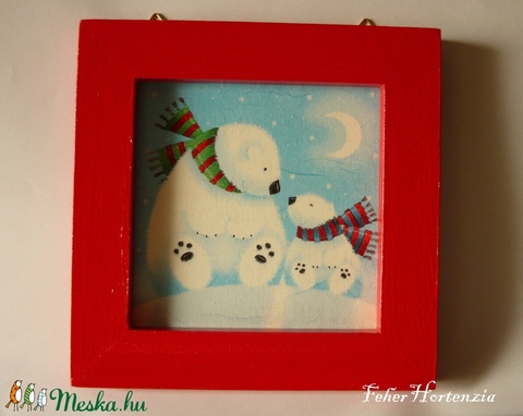 Jegesmedvék falikép piros keretben (16x16 cm) - otthon & lakás - dekoráció - kép & falikép - Meska.hu Jegesmedvék falikép piros keretben (16x16 cm) - otthon & lakás - dekoráció - kép & falikép - Meska.hu