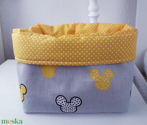 Textil tároló - sárga miki mintás-pöttyös - otthon & lakás - tárolás & rendszerezés - játéktároló - Meska.hu Textil tároló - sárga miki mintás-pöttyös - otthon & lakás - tárolás & rendszerezés - játéktároló - Meska.hu