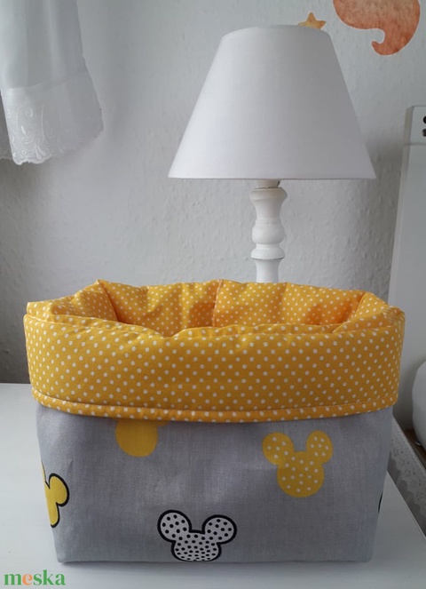 Textil tároló - sárga miki mintás-pöttyös - otthon & lakás - tárolás & rendszerezés - játéktároló - Meska.hu Textil tároló - sárga miki mintás-pöttyös - otthon & lakás - tárolás & rendszerezés - játéktároló - Meska.hu