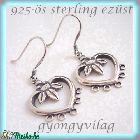 925-ös finomságú sterling ezüst fülbevaló kapocs EFK A 19 - gyöngy, ékszerkellék - egyéb alkatrész - Meska.hu 925-ös finomságú sterling ezüst fülbevaló kapocs EFK A 19 - gyöngy, ékszerkellék - egyéb alkatrész - Meska.hu