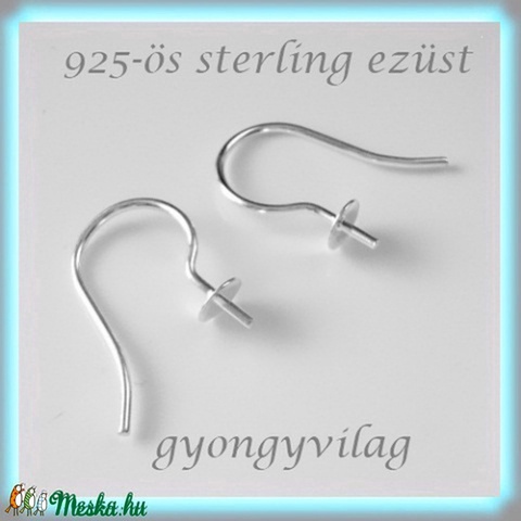 925-ös ezüst fülbevaló kapocs EFK A 12 - gyöngy, ékszerkellék - egyéb alkatrész - Meska.hu 925-ös ezüst fülbevaló kapocs EFK A 12 - gyöngy, ékszerkellék - egyéb alkatrész - Meska.hu