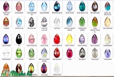 Ékszerkellék: Swarovski csepp 16mm-es több színben SW6106-16 - gyöngy, ékszerkellék - swarovski kristályok - Meska.hu Ékszerkellék: Swarovski csepp 16mm-es több színben SW6106-16 - gyöngy, ékszerkellék - swarovski kristályok - Meska.hu