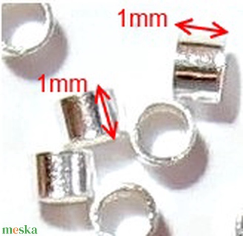 925-ös 1x1mm-es ezüst köztes / gyöngy / díszitőelem EKÖ 19 1x1 20db/csomag - gyöngy, ékszerkellék - egyéb alkatrész - Meska.hu 925-ös 1x1mm-es ezüst köztes / gyöngy / díszitőelem EKÖ 19 1x1 20db/csomag - gyöngy, ékszerkellék - egyéb alkatrész - Meska.hu