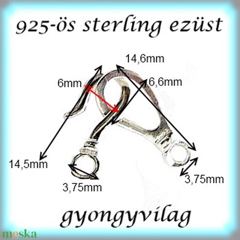 925-ös ezüst 1soros lánckapocs ELK 07 - gyöngy, ékszerkellék - egyéb alkatrész - Meska.hu 925-ös ezüst 1soros lánckapocs ELK 07 - gyöngy, ékszerkellék - egyéb alkatrész - Meska.hu