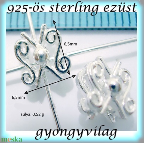 925-ös ezüst köztes / gyöngy / dísz EKÖ 73 - gyöngy, ékszerkellék - fém köztesek - Meska.hu 925-ös ezüst köztes / gyöngy / dísz EKÖ 73 - gyöngy, ékszerkellék - fém köztesek - Meska.hu
