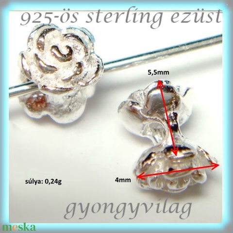 925-ös ezüst köztes / gyöngy / dísz EKÖ 74 - gyöngy, ékszerkellék - egyéb alkatrész - Meska.hu 925-ös ezüst köztes / gyöngy / dísz EKÖ 74 - gyöngy, ékszerkellék - egyéb alkatrész - Meska.hu