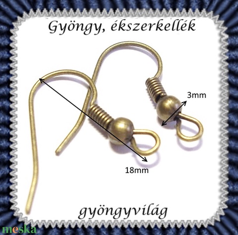Akasztós fülbevaló alap 20 pár BFK-A02 ABEF - gyöngy, ékszerkellék - egyéb alkatrész - Meska.hu Akasztós fülbevaló alap 20 pár BFK-A02 ABEF - gyöngy, ékszerkellék - egyéb alkatrész - Meska.hu