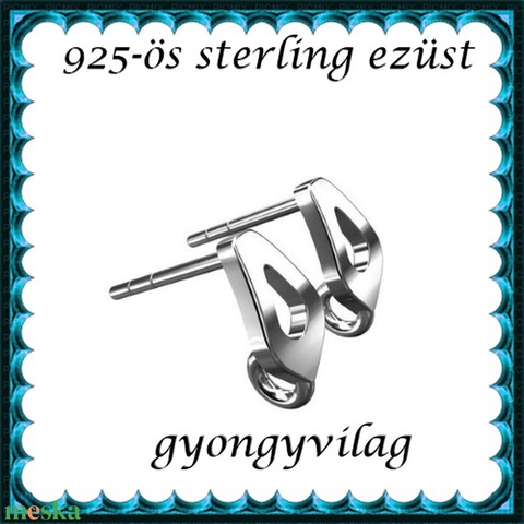 925-ös sterling ezüst ékszerkellék: fülbevalóalap bedugós EFK B 35 - gyöngy, ékszerkellék - egyéb alkatrész - Meska.hu 925-ös sterling ezüst ékszerkellék: fülbevalóalap bedugós EFK B 35 - gyöngy, ékszerkellék - egyéb alkatrész - Meska.hu
