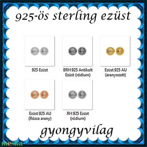 925-ös sterling ezüst ékszerkellék: köztes / gyöngy / dísz EKÖ 26-4 - gyöngy, ékszerkellék - fém köztesek - Meska.hu 925-ös sterling ezüst ékszerkellék: köztes / gyöngy / dísz EKÖ 26-4 - gyöngy, ékszerkellék - fém köztesek - Meska.hu