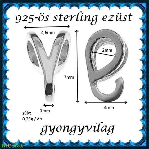 925-ös sterling ezüst ékszerkellék: medáltartó, medálkapocs EMK 99 - gyöngy, ékszerkellék - egyéb alkatrész - Meska.hu 925-ös sterling ezüst ékszerkellék: medáltartó, medálkapocs EMK 99 - gyöngy, ékszerkellék - egyéb alkatrész - Meska.hu