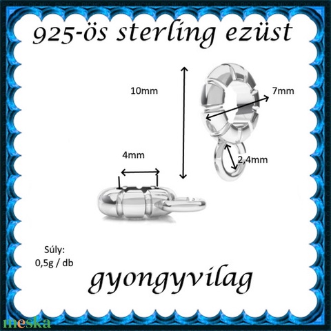 925-ös sterling ezüst ékszerkellék: medáltartó, medálkapocs EMT 35 - gyöngy, ékszerkellék - egyéb alkatrész - Meska.hu 925-ös sterling ezüst ékszerkellék: medáltartó, medálkapocs EMT 35 - gyöngy, ékszerkellék - egyéb alkatrész - Meska.hu