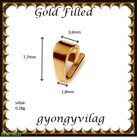 925-ös sterling ezüst ékszerkellék: medáltartó, medálkapocs EMK 72rg Gold Filled - gyöngy, ékszerkellék - egyéb alkatrész - Meska.hu 925-ös sterling ezüst ékszerkellék: medáltartó, medálkapocs EMK 72rg Gold Filled - gyöngy, ékszerkellék - egyéb alkatrész - Meska.hu