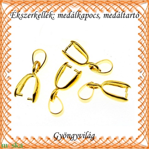 Aranyozott medálkapocs 4db/cs BMK 05-20 - gyöngy, ékszerkellék - egyéb alkatrész - Meska.hu Aranyozott medálkapocs 4db/cs BMK 05-20 - gyöngy, ékszerkellék - egyéb alkatrész - Meska.hu
