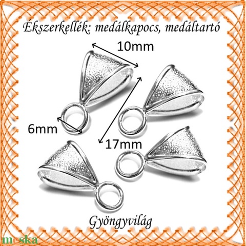Ezüstözött medáltartó BMT 09 6db/csomag - gyöngy, ékszerkellék - egyéb alkatrész - Meska.hu Ezüstözött medáltartó BMT 09 6db/csomag - gyöngy, ékszerkellék - egyéb alkatrész - Meska.hu