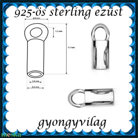 925-ös ezüst lánckapocsvég ELK V 14-1,8 - gyöngy, ékszerkellék - egyéb alkatrész - Meska.hu 925-ös ezüst lánckapocsvég ELK V 14-1,8 - gyöngy, ékszerkellék - egyéb alkatrész - Meska.hu