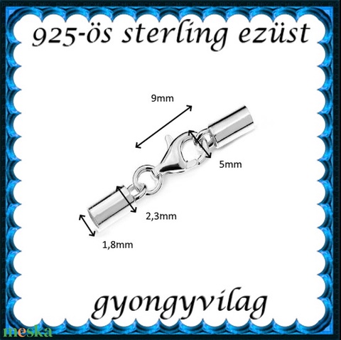 925-ös sterling ezüst ékszerkellék: láncvég + kapocs ELK K+V 04-1,8 1,8mm-es - gyöngy, ékszerkellék - egyéb alkatrész - Meska.hu 925-ös sterling ezüst ékszerkellék: láncvég + kapocs ELK K+V 04-1,8 1,8mm-es - gyöngy, ékszerkellék - egyéb alkatrész - Meska.hu