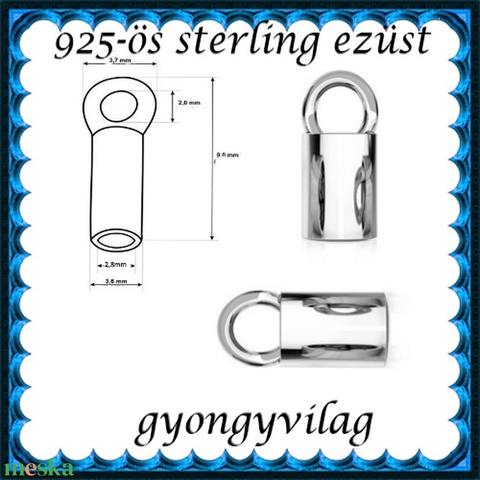 925-ös ezüst láncvég + kapocs ELK K+V 07-2,8 - gyöngy, ékszerkellék - egyéb alkatrész - Meska.hu 925-ös ezüst láncvég + kapocs ELK K+V 07-2,8 - gyöngy, ékszerkellék - egyéb alkatrész - Meska.hu