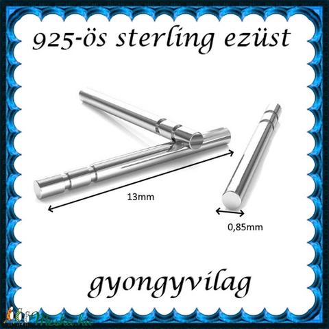 925-ös ezüst fülbevaló kapocs EFK B 40-13 - gyöngy, ékszerkellék - egyéb alkatrész - Meska.hu 925-ös ezüst fülbevaló kapocs EFK B 40-13 - gyöngy, ékszerkellék - egyéb alkatrész - Meska.hu