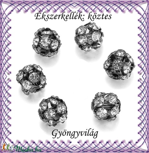 Ékszerkellék: köztes / díszítőelem / gyöngy BKÖ 1S 36-6f crystal 5db/csomag - gyöngy, ékszerkellék - fém köztesek - Meska.hu Ékszerkellék: köztes / díszítőelem / gyöngy BKÖ 1S 36-6f crystal 5db/csomag - gyöngy, ékszerkellék - fém köztesek - Meska.hu