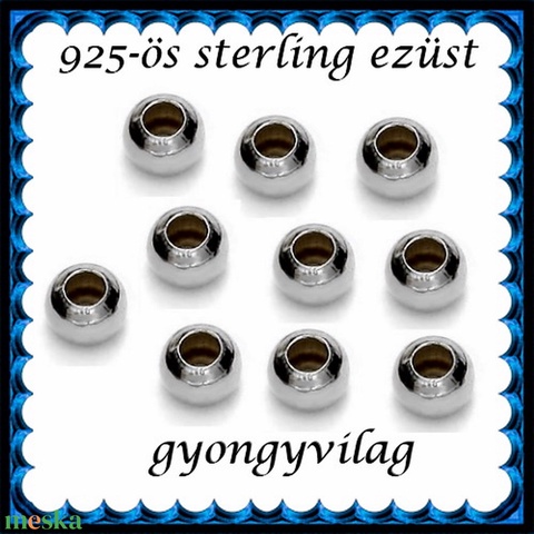 925-ös ezüst köztes / gyöngy / dísz EKÖ 10-1,8r - gyöngy, ékszerkellék - fém köztesek - Meska.hu 925-ös ezüst köztes / gyöngy / dísz EKÖ 10-1,8r - gyöngy, ékszerkellék - fém köztesek - Meska.hu