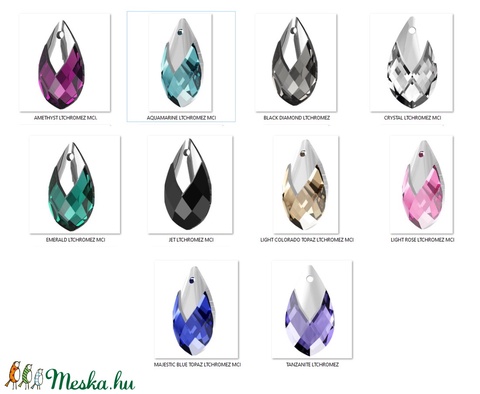 Ékszerkellék: Swarovski kristály csepp 22mm-es medál több színben SW6565-22 - gyöngy, ékszerkellék - swarovski kristályok - Meska.hu Ékszerkellék: Swarovski kristály csepp 22mm-es medál több színben SW6565-22 - gyöngy, ékszerkellék - swarovski kristályok - Meska.hu