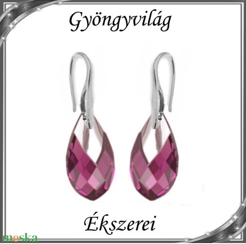 Swarovski csepp fülbevaló, 925-ös sterling ezüst kapoccsal SSZE-SW6565-F18 - ékszer - fülbevaló - lógó csepp fülbevaló - Meska.hu Swarovski csepp fülbevaló, 925-ös sterling ezüst kapoccsal SSZE-SW6565-F18 - ékszer - fülbevaló - lógó csepp fülbevaló - Meska.hu