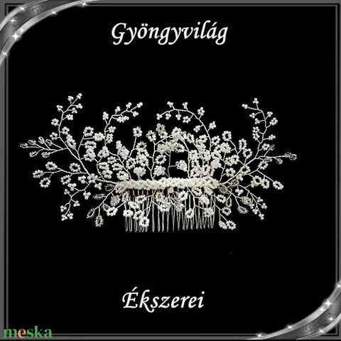Ékszerek-hajdíszek, hajcsatok: Esküvői, menyasszonyi, alkalmi hajdísz S-H-FÉ03e - esküvő - hajdísz - kontydísz & hajdísz - Meska.hu Ékszerek-hajdíszek, hajcsatok: Esküvői, menyasszonyi, alkalmi hajdísz S-H-FÉ03e - esküvő - hajdísz - kontydísz & hajdísz - Meska.hu