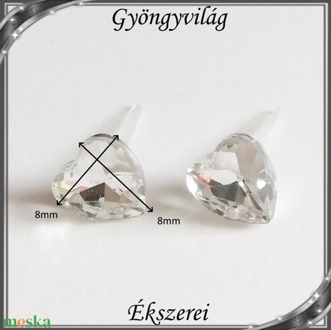 Kristály szív szilikon fülbevaló 8mm-es SFSZ-K02 - ékszer - fülbevaló - pötty fülbevaló - Meska.hu Kristály szív szilikon fülbevaló 8mm-es SFSZ-K02 - ékszer - fülbevaló - pötty fülbevaló - Meska.hu