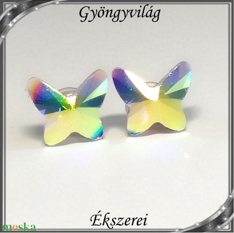 Kristály pillangó szilikon fülbevaló 8mm-es SFSZ-K03 - ékszer - fülbevaló - pötty fülbevaló - Meska.hu Kristály pillangó szilikon fülbevaló 8mm-es SFSZ-K03 - ékszer - fülbevaló - pötty fülbevaló - Meska.hu