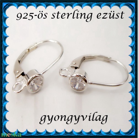 925-ös sterling ezüst ékszerkellék: fülbevalóalap biztonsági kapoccsal EFK K 39 - gyöngy, ékszerkellék - egyéb alkatrész - Meska.hu 925-ös sterling ezüst ékszerkellék: fülbevalóalap biztonsági kapoccsal EFK K 39 - gyöngy, ékszerkellék - egyéb alkatrész - Meska.hu