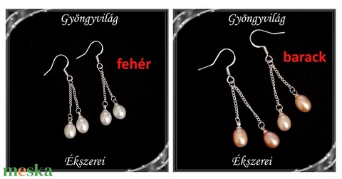 Édesvizi igazgyöngy fülbevaló, ezüstözött kapoccsal SFEB925-IG01 6x8 - ékszer - fülbevaló - lógó csepp fülbevaló - Meska.hu Édesvizi igazgyöngy fülbevaló, ezüstözött kapoccsal SFEB925-IG01 6x8 - ékszer - fülbevaló - lógó csepp fülbevaló - Meska.hu
