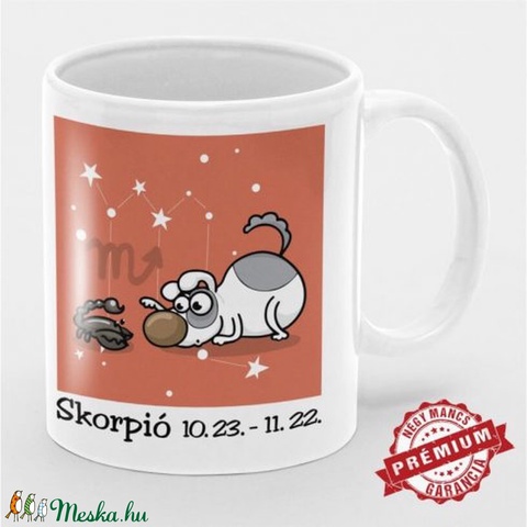 Horoszkópos kutyás bögre - Skorpió - otthon & lakás - konyhafelszerelés - bögre & csésze - Meska.hu Horoszkópos kutyás bögre - Skorpió - otthon & lakás - konyhafelszerelés - bögre & csésze - Meska.hu