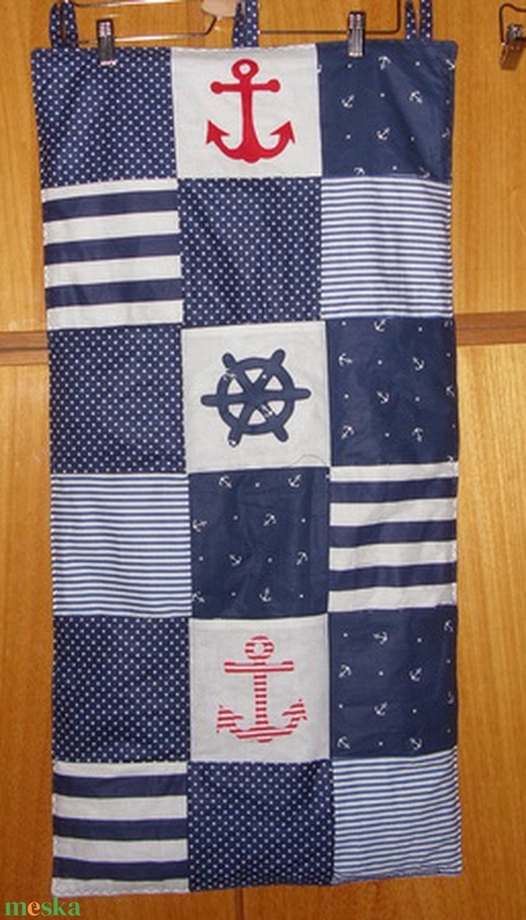 6 zsebes patchwork tároló - tengerészeti stílus 100% pamut - játék & gyerek - Meska.hu 6 zsebes patchwork tároló - tengerészeti stílus 100% pamut - játék & gyerek - Meska.hu