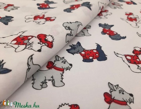 Cuki kutyusok - kombináld pöttyössel - 100% pamut textilek - textil - pamut - Meska.hu Cuki kutyusok - kombináld pöttyössel - 100% pamut textilek - textil - pamut - Meska.hu