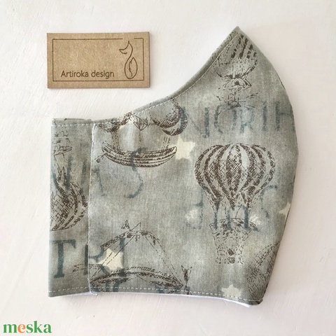 Zeppelin - Léghajó mintás zöldes szürke, prémium arcmaszk, szájmaszk S méretben, utolsó darab - Artiroka design - maszk, arcmaszk - női - Meska.hu Zeppelin - Léghajó mintás zöldes szürke, prémium arcmaszk, szájmaszk S méretben, utolsó darab - Artiroka design - maszk, arcmaszk - női - Meska.hu